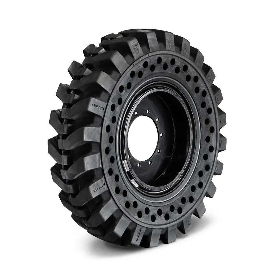 Telehandler Solid Tire & Wheel Assembly 14.00-24 R-4 Tread (140024) 1