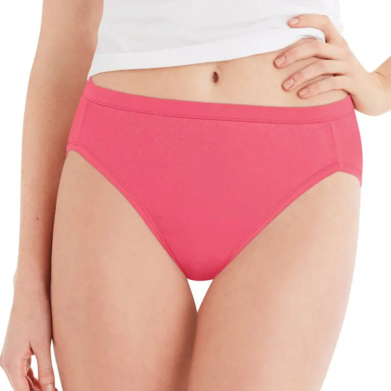 Hanes Ladies Comfort Cotton Hi-Cut 6 Pack 2