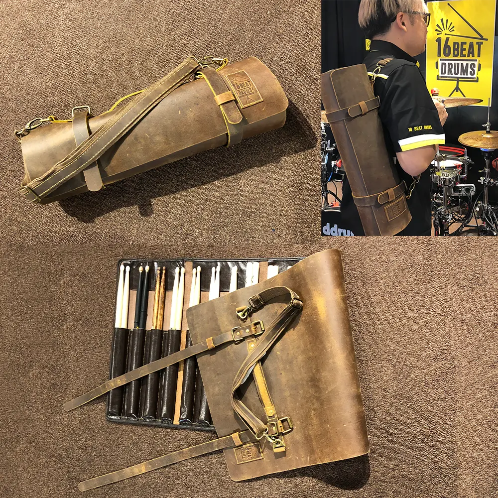 Stick Bag 16 Beat Drums Full Leather 1 Piece 1