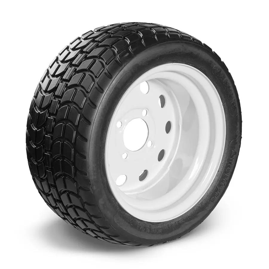 18X850-12 Flat Free Golf Cart & Industrial Vehicle Tires & Wheel Assembly - Set Of 4-(1885012) 2