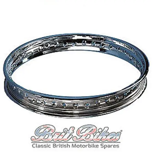 Wm2x19x40 Polished Wheel Rim Bsa A65 A75 Rocket 3 Triumph Tr6 T120 T150 37-3818 1