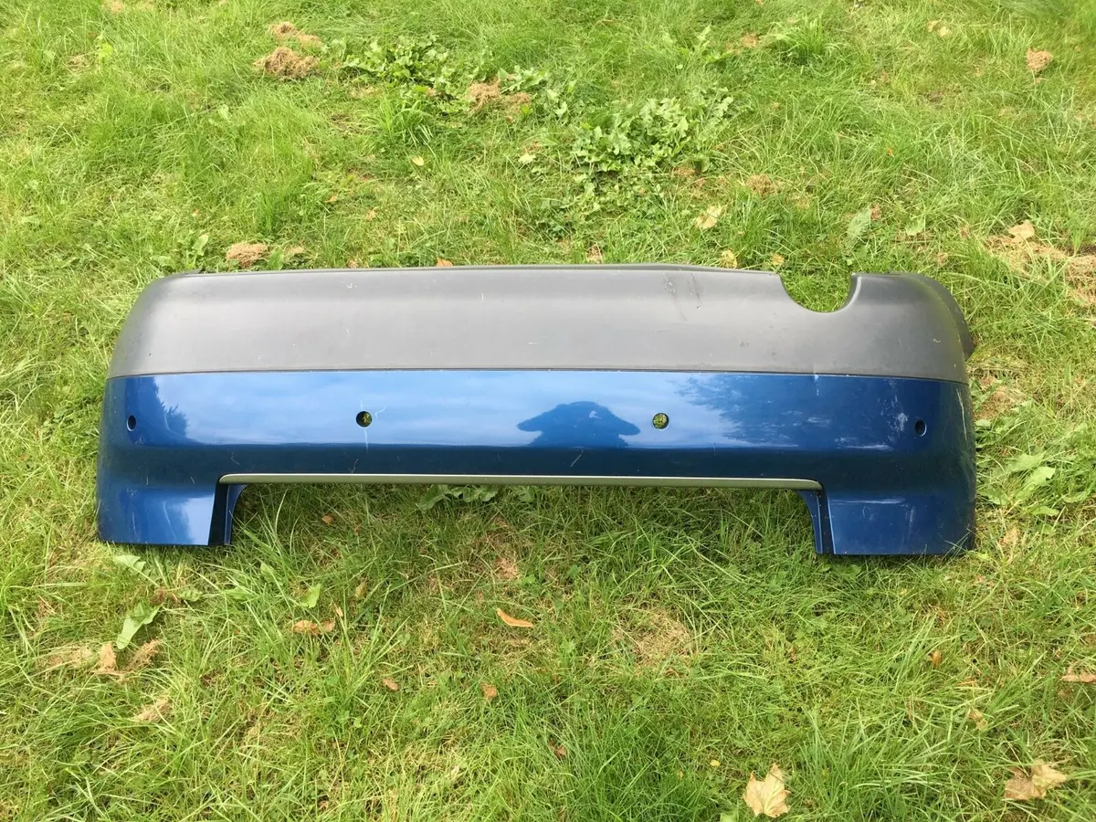Audi A4 B6 2001-06 Saloon Rear Bumper Denim Blue Lz5w With Parking Sensor Holes 1