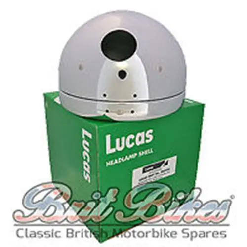 Genuine 5-3/4" Lucas Chrome Headlamp Shell & Rim - Café Racer & Custom 58395C 1