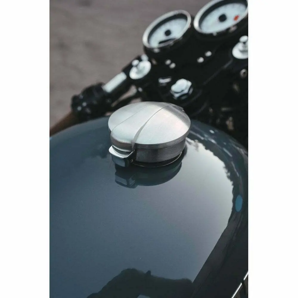 Motone Monza Fuel Petrol Cap Kit Brushed Finish For Triumph And Harley Davidson 1