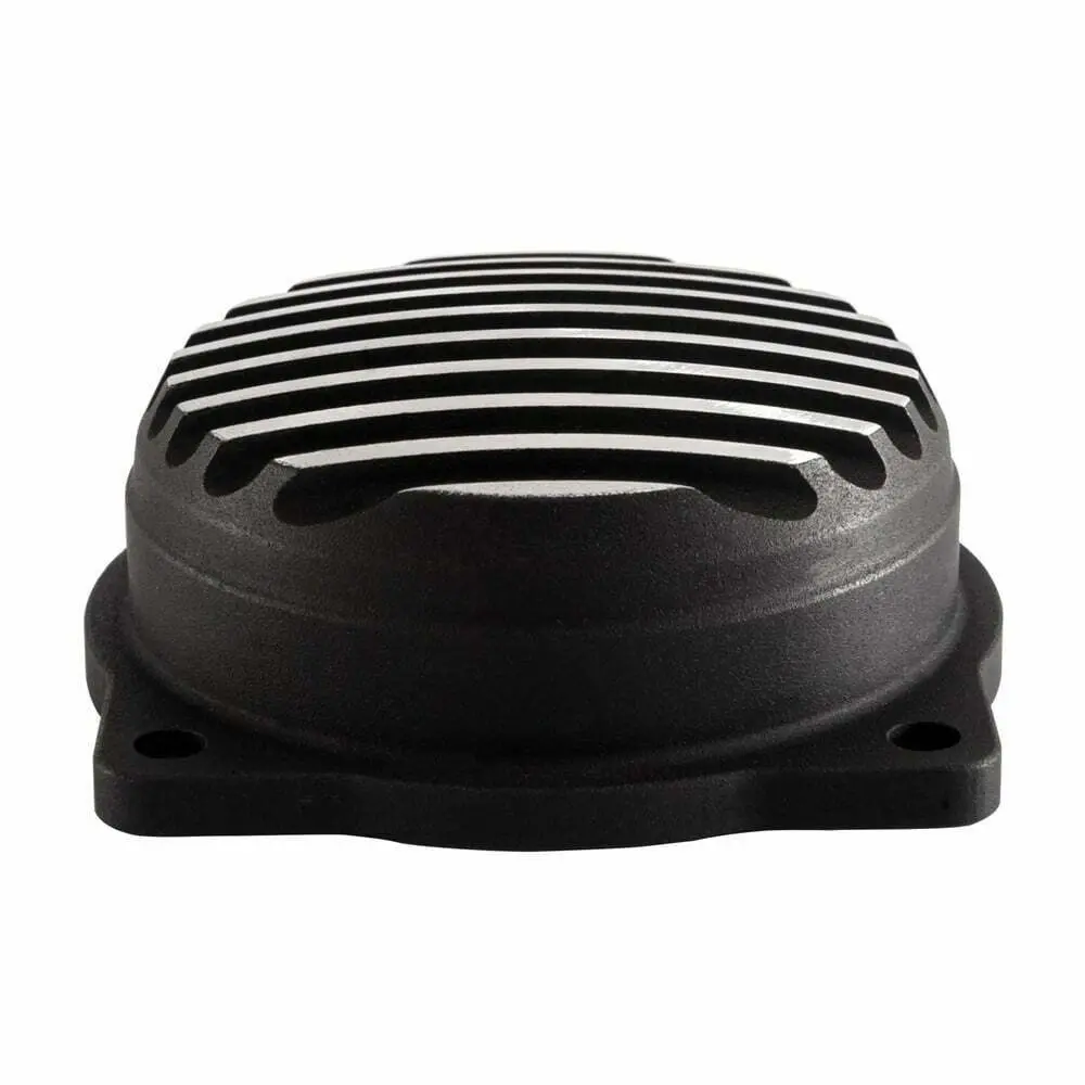 Motone Harley Davidson Custom Cnc Cv Finned Carb Top Lid - Contrast Cut - Black 1