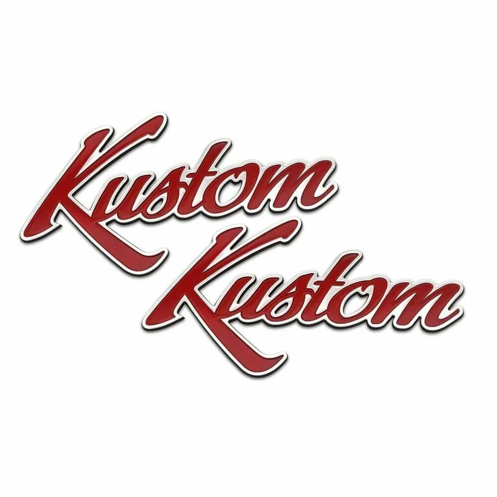 Motone Kustom Hot Rod Motorcycle Fuel Tank Side Panel Emblem Set - Billet - Pair 1