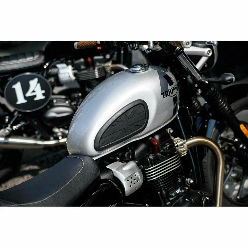Motone Fuel Petrol Tank Custom Knee Pads Union Jack - Triumph Enfield Universal 1