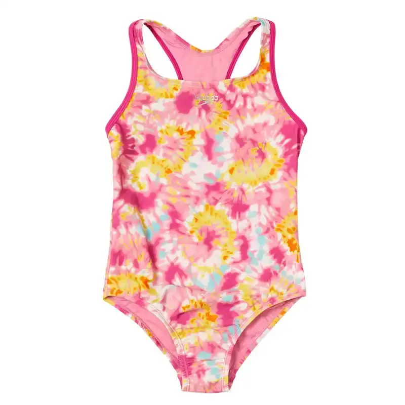 Speedo Girls Printed Racerback One Piece Swimsuit 1