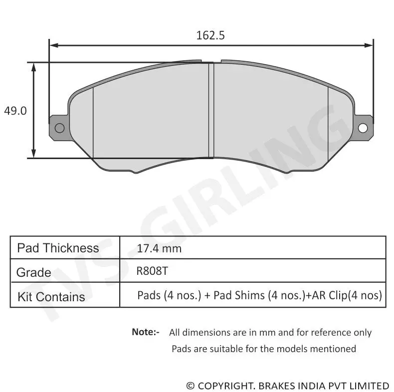 Tvs Apache Brake Pad Tml Aria 29932296 1