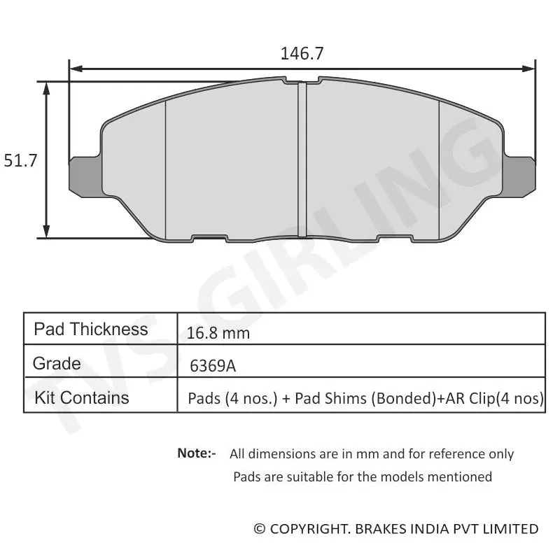 Tvs Apache Brake Pad Mahindra Xylo 29932682 1