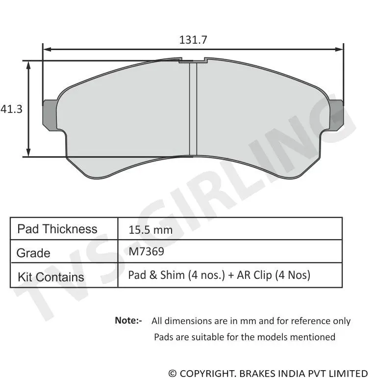 Tvs Apache Brake Pad Intra 29932787 1