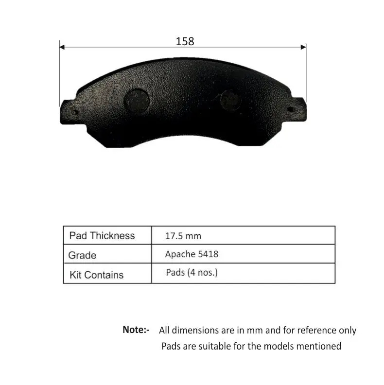Tvs Apache Brake Pad Winger 29933190 1
