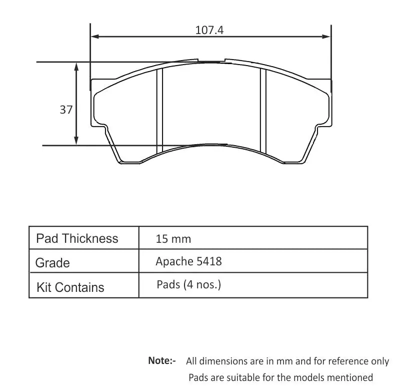 Tvs Apache Brake Pad Maruti Super Carry 29933245 1