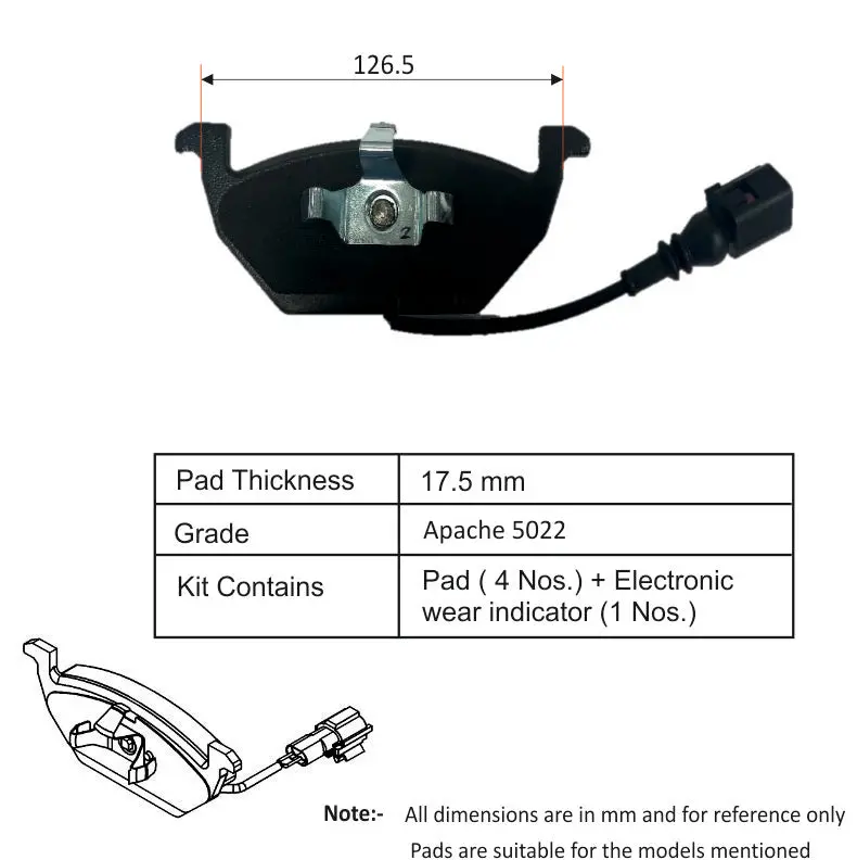 Tvs Apache Brake Pad Vw
Skoda Octavia (1998-2010, 280Mm Rotor ) / Vw Jetta (2009-2012, 280Mm 29933334 1