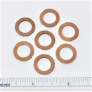 Small Copper Washer, Set Of 7 1