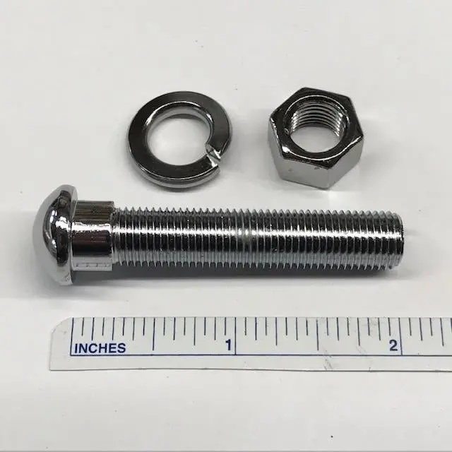 Bolt & Nut, Mgb Bumper Bar To Bracket, 2" Long 1