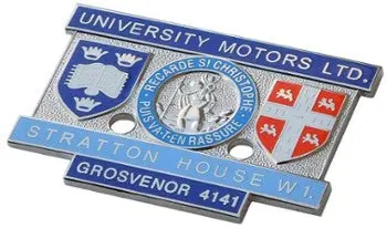 University Motors Dash Plaque 1
