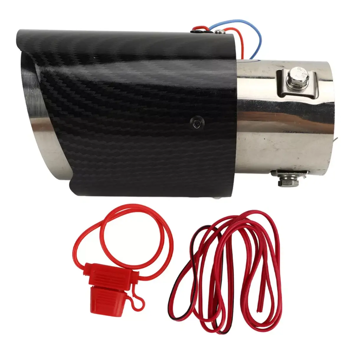 Terminal Mofle Carbono Con Luz Led 1
