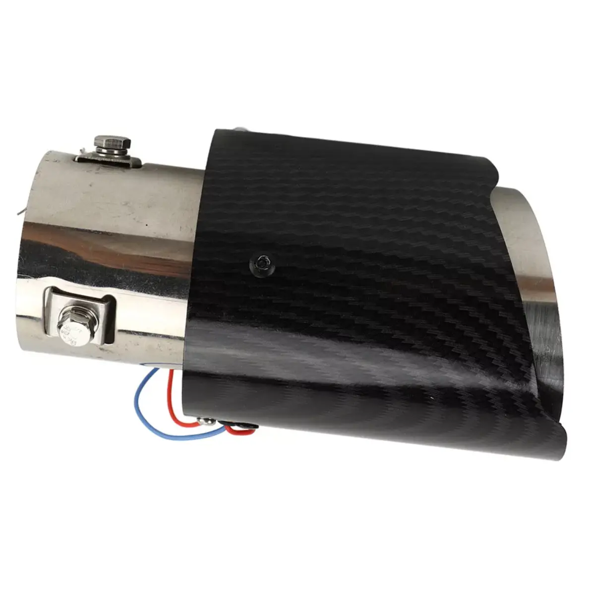 Terminal Mofle Carbono Con Luz Led 2