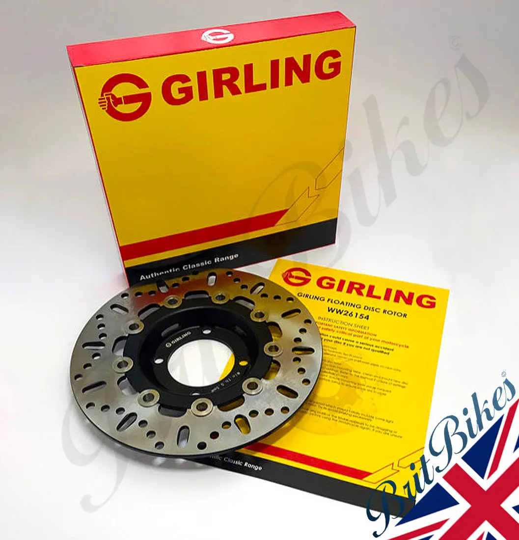 Genuine Girling Brake Disc - Triumph T140 Bonneville - 37-4275, 37-7175, 37-4136 1