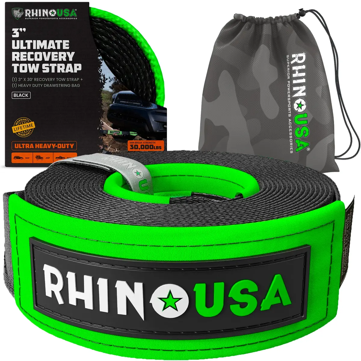 3" Ultimate Recovery Tow Strap 2
