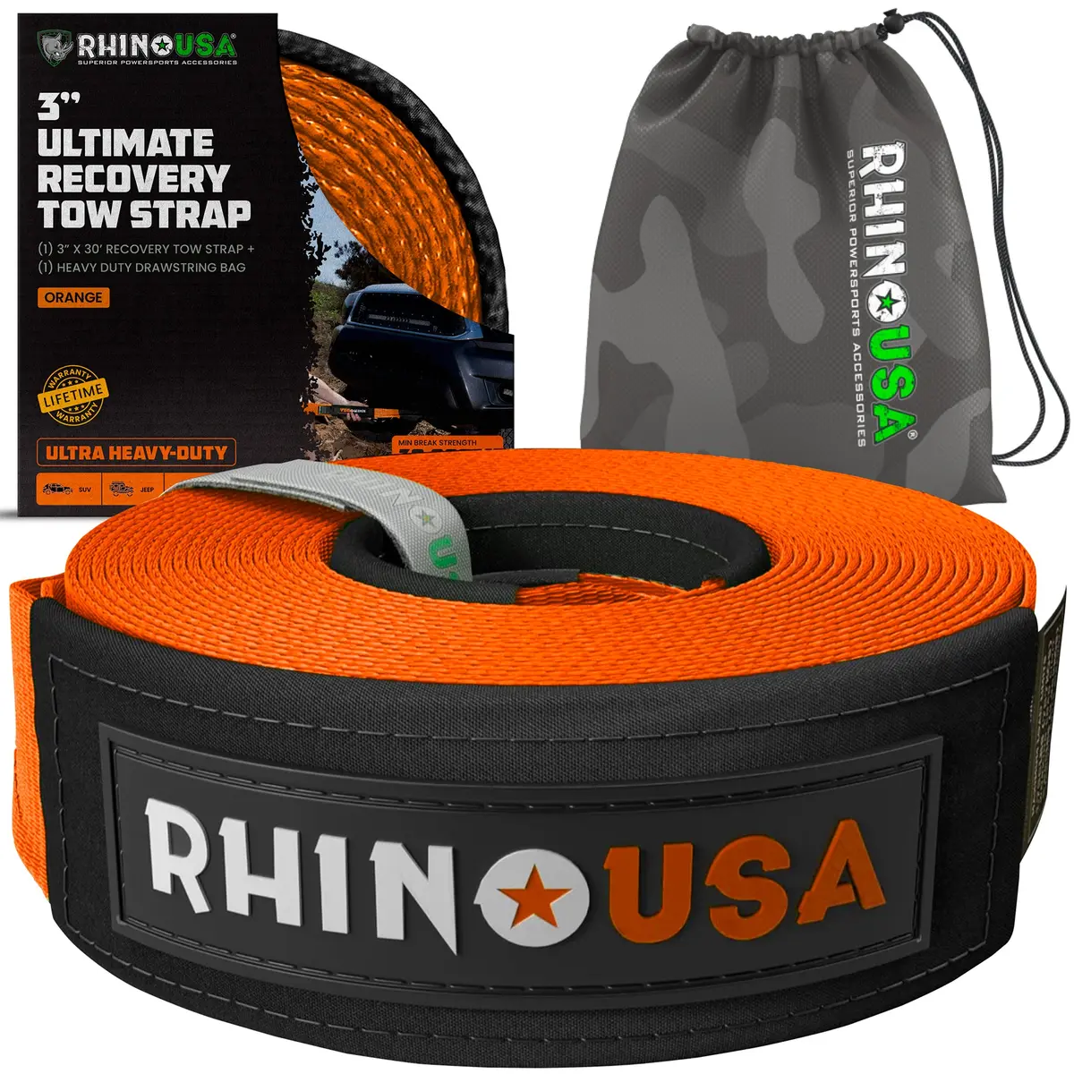 3" Ultimate Recovery Tow Strap 8