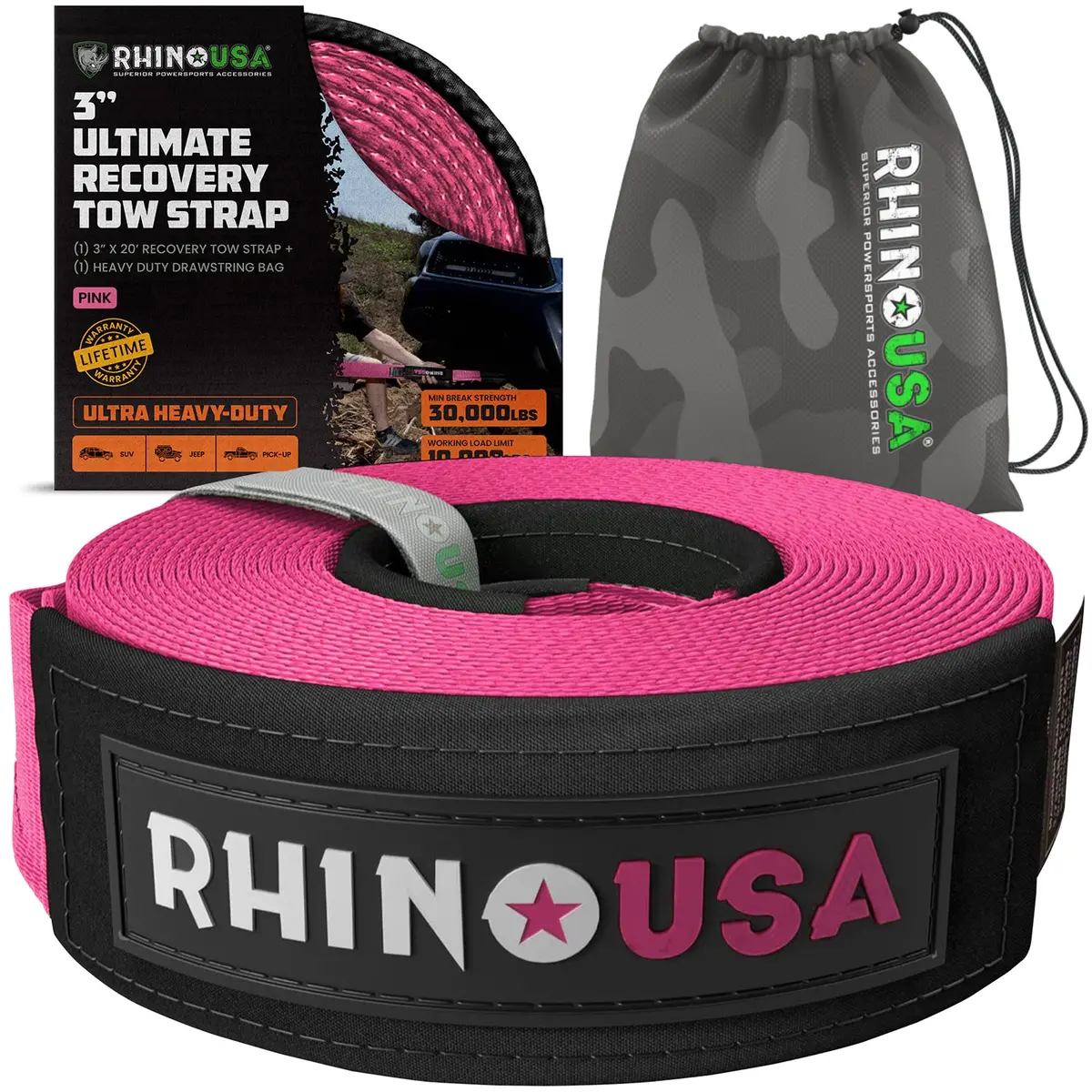 3" Ultimate Recovery Tow Strap 11
