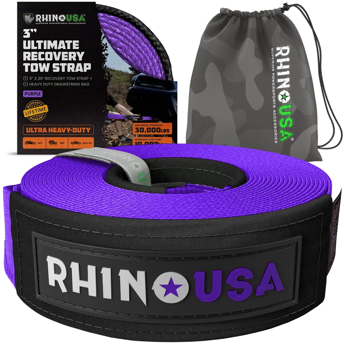 3" Ultimate Recovery Tow Strap 12
