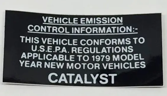 Catalyst Sticker, Mgb, 1978 1