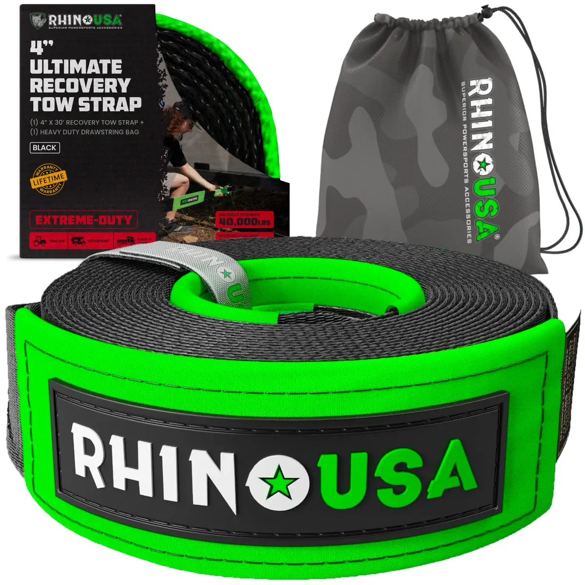 4" X 30' Ultimate Recovery Tow Strap 1