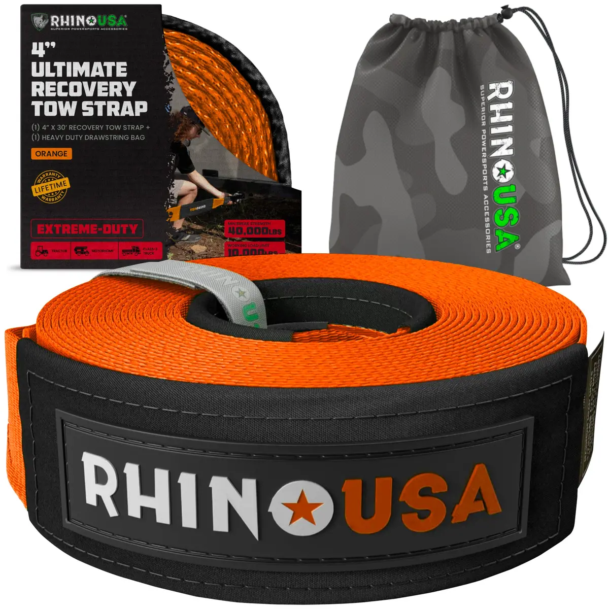 4" X 30' Ultimate Recovery Tow Strap 4