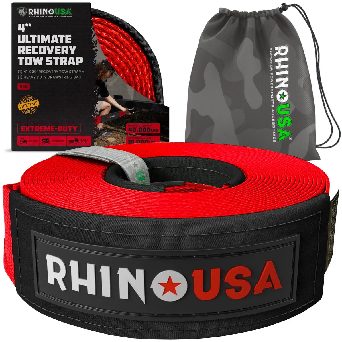 4" X 30' Ultimate Recovery Tow Strap 5