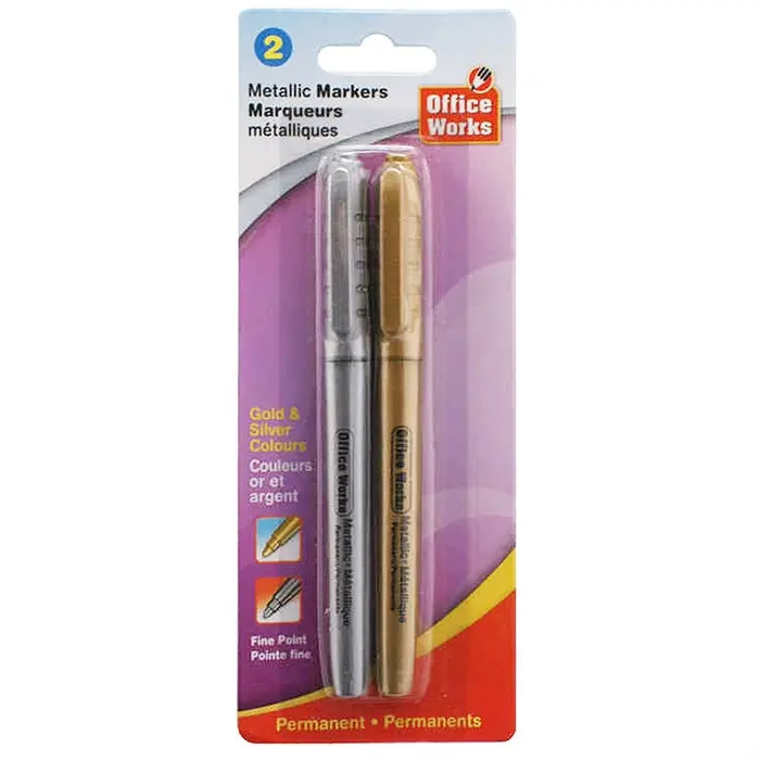 Office Works Metallic Marker - 2Pk 1