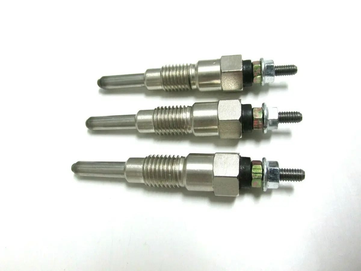 Glow Plug Set (3) For Kubota B5100dp B5100ep B6100dp 15521-65512 15521-65510 1