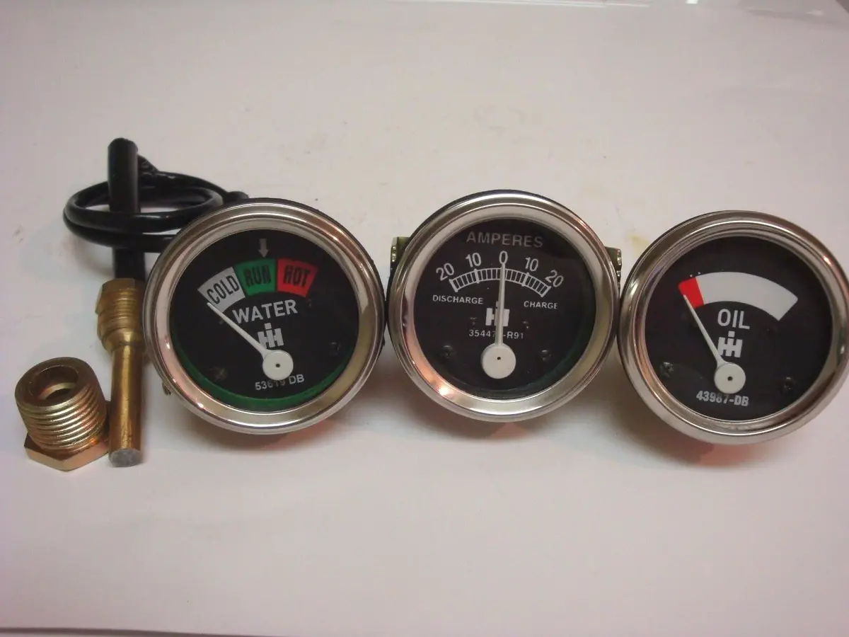 Temperature Oil Amp Gauge Set For Farmall Tractors I Sa A Sav 1947-1954 1