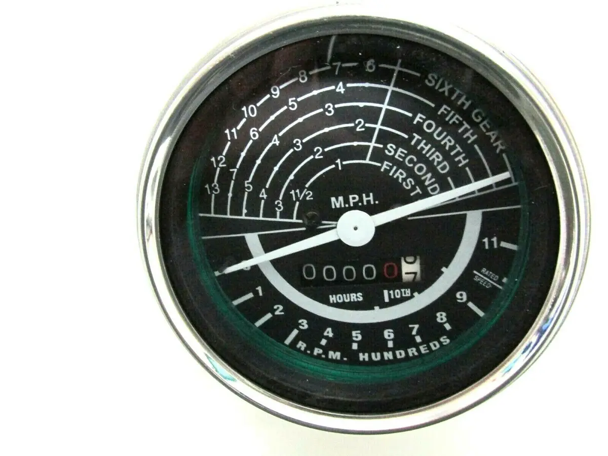 Replacement Tachometer Will Fit John Deere Model 50 - Black Face 1