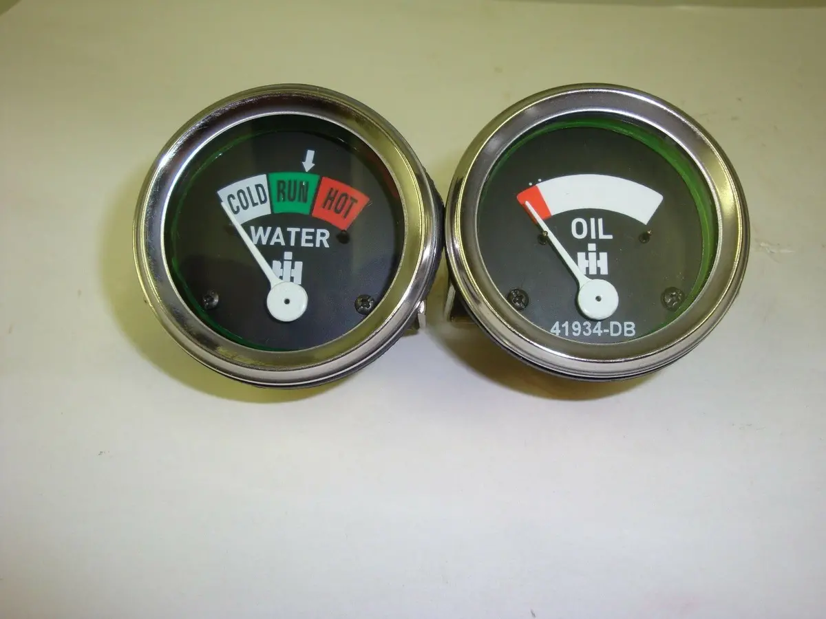 Oil Temp 2 Gauge Set Compatible With Farmall Ih H, Sh, Sm, Smd, W, Sw 1947-1954 1