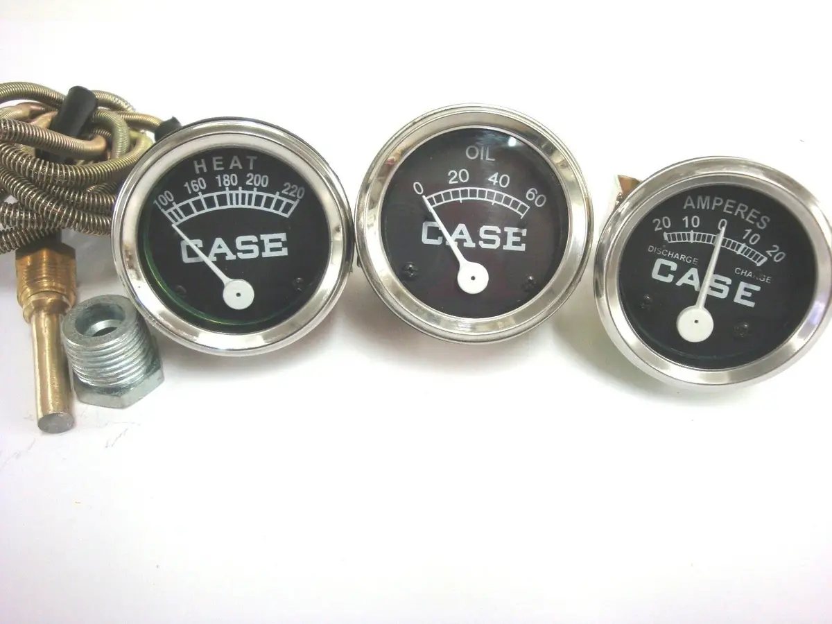 Amp Temp Oil Gauge Set For Case Tractor Model D Dc La S Sc Vac 400 500 600 1