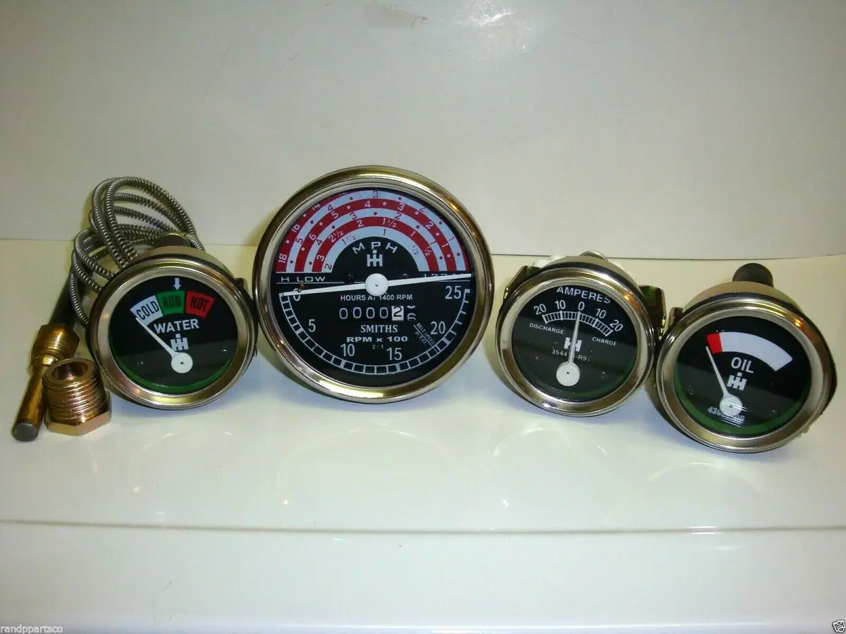 Gauge Tachometer Set For Ih International B250 B414 276 354 434 444 1