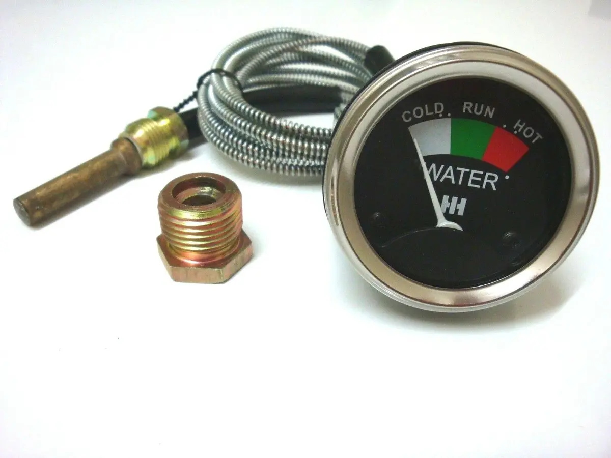 Water Tractor Temperature Gauge 353868R91 With 72" Capillary For Ih / Farmall 1