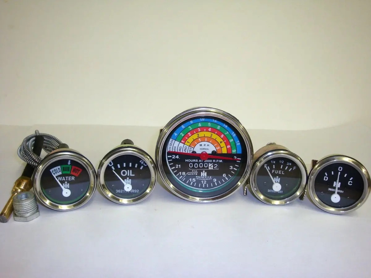 Oil Temp Amp Tachometer Fuel Gauge Set For Farmall Ih International 340 Diesel 1