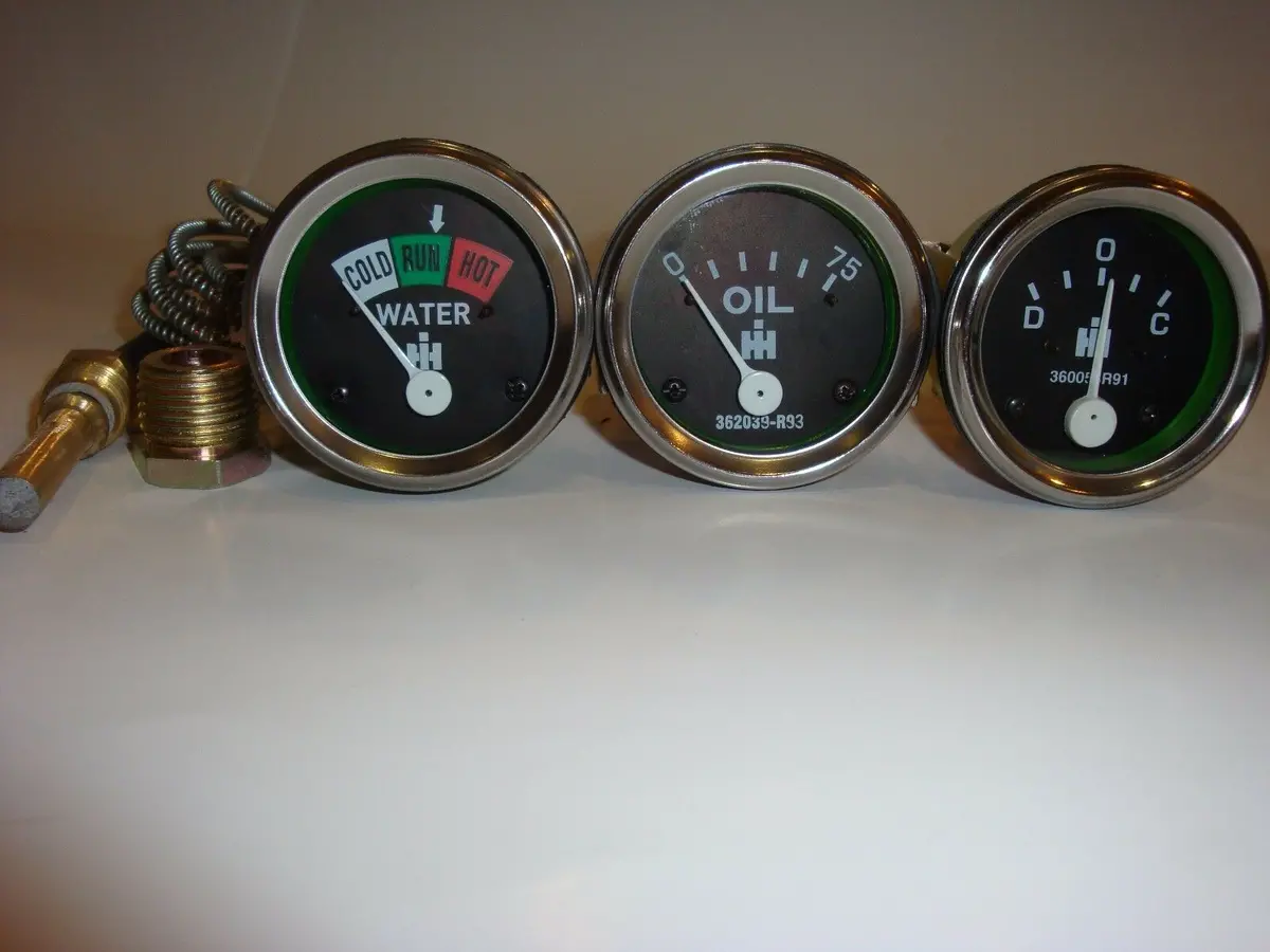 Oil Temperature Amp Gauge Set For Farmall Ih 240 300 330 340 Gas 350 400 450 660 1