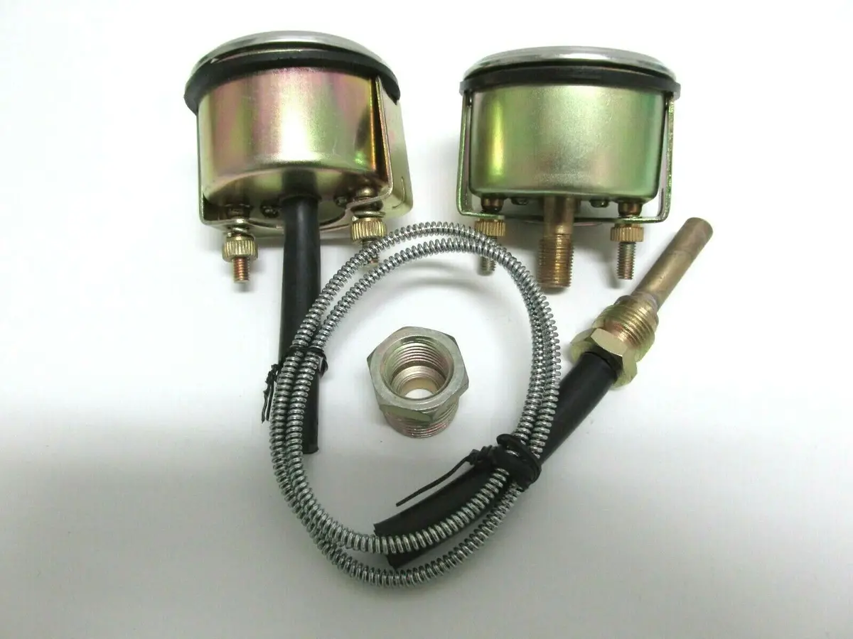 Temperature Oil 2 Gauge Set Compatible With Farmall H, M,W4-9 T6 1939 - 1946 2