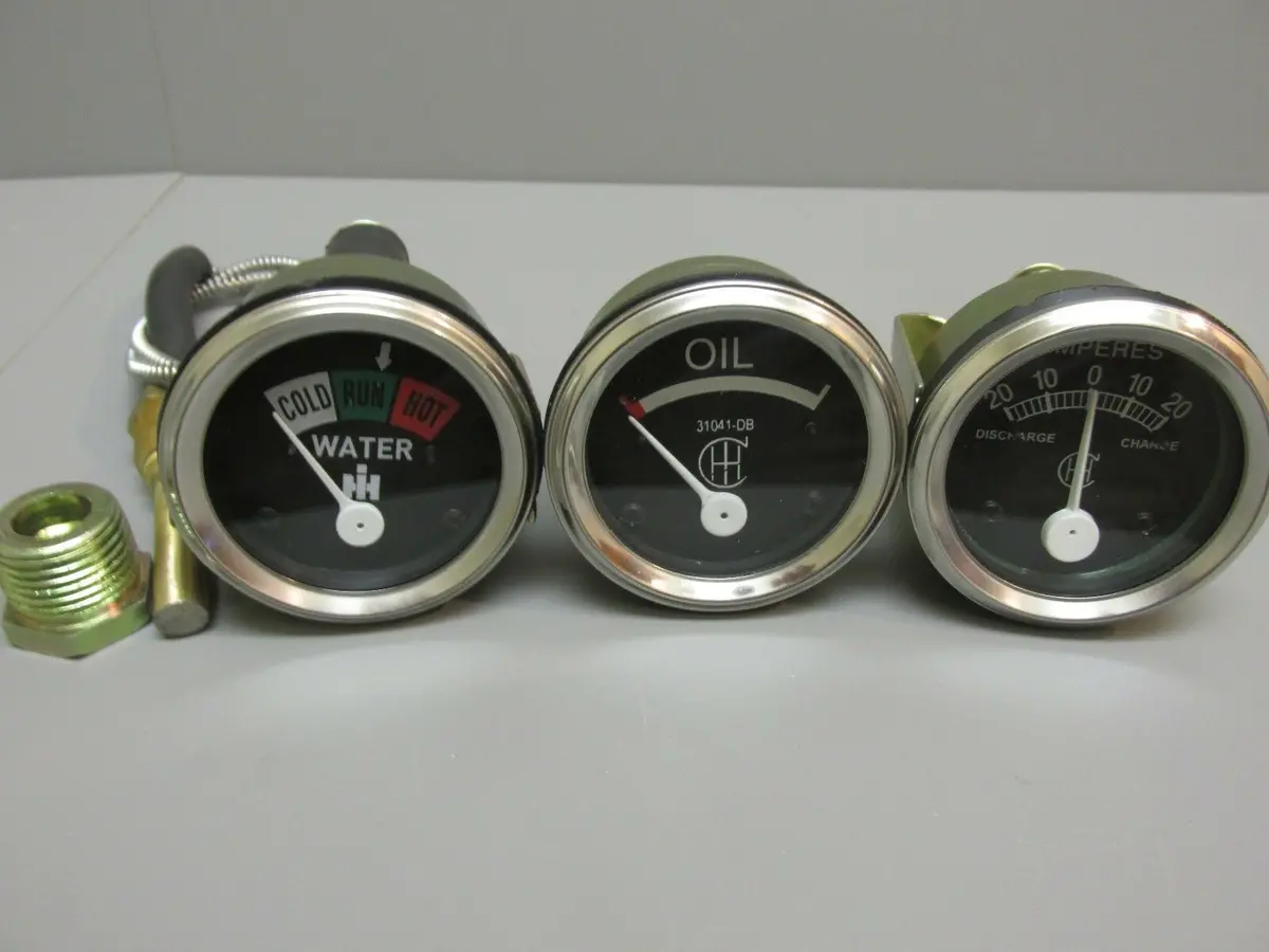 Temp Amp Oil Gauge Set For Farmall Ih H M Sh Sm Smd Smta O W4 W6 Wd6 Sw I4 I6 I9 1