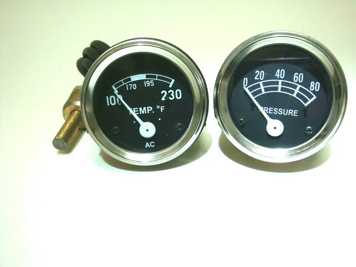 Oil / Temp Gauge Set For Ford Tractor 2N, 8N, 9N, Naa, 601, 70,801,901,2000,4000 1