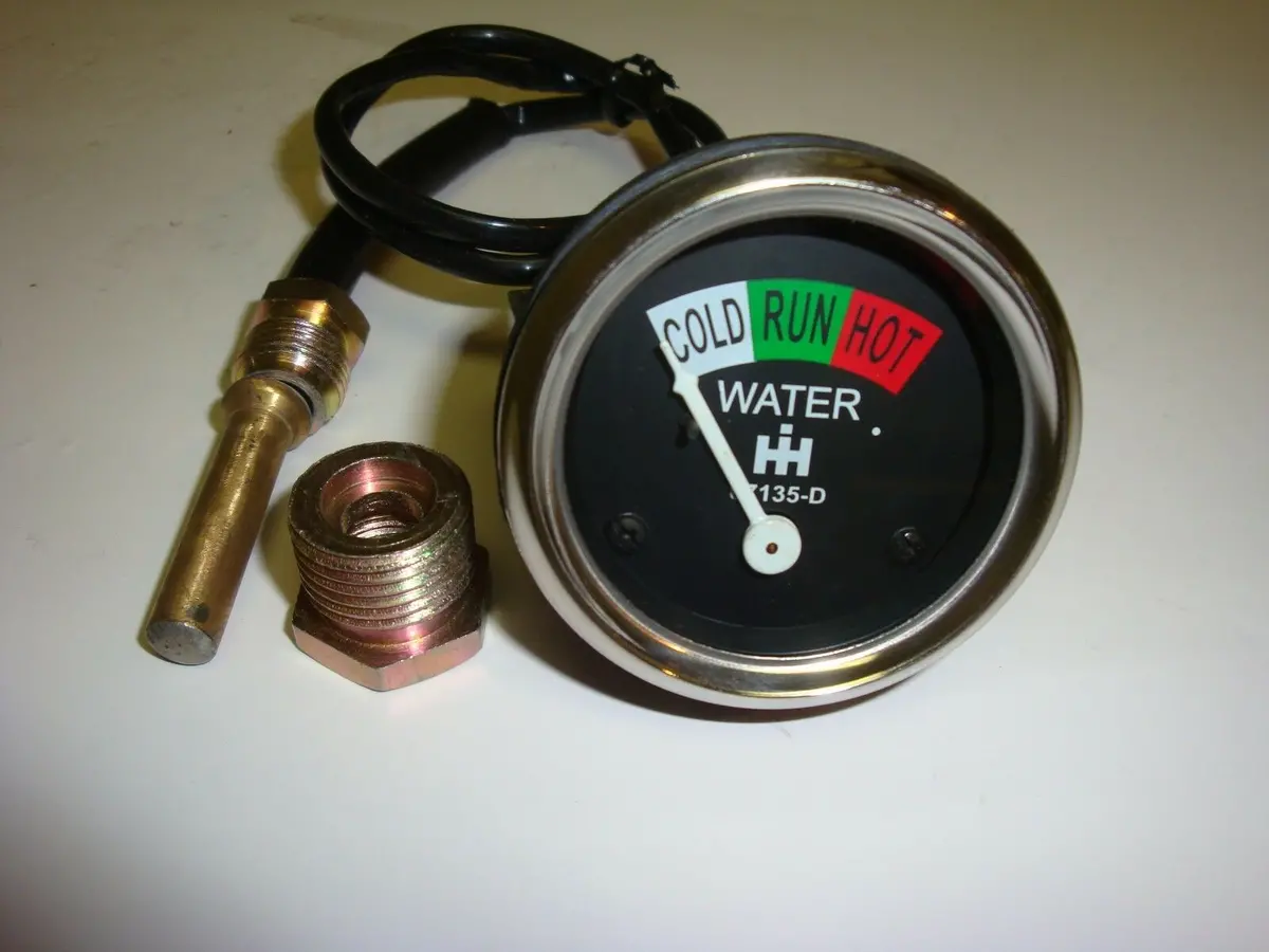 Temperature Gauge 19" For Farmall Ih 100 130 140 I4 I6 I9 H M & Supers O W4 W6 1