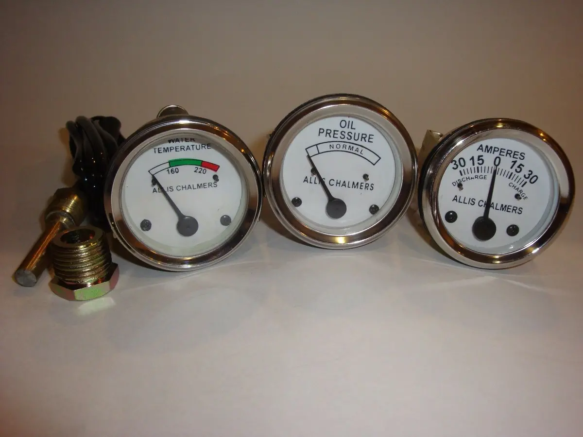 Oil Temperature Amp Gauge Compatible With Allis Chalmers Wd45 D15-17 Gas Dsl D19 1