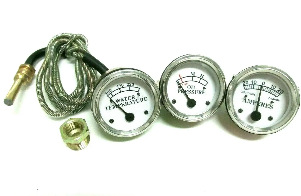 Replacement Temperature Oil Pressure Amp Gauge Set Will Fit John Deere 1