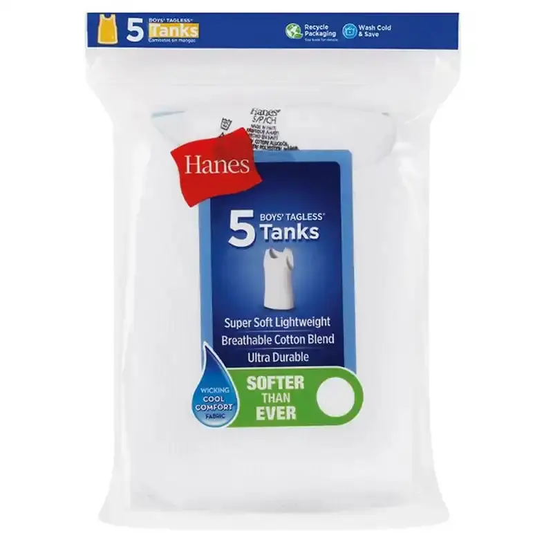 Hanes Boys 5 Pack Tank Tops 1