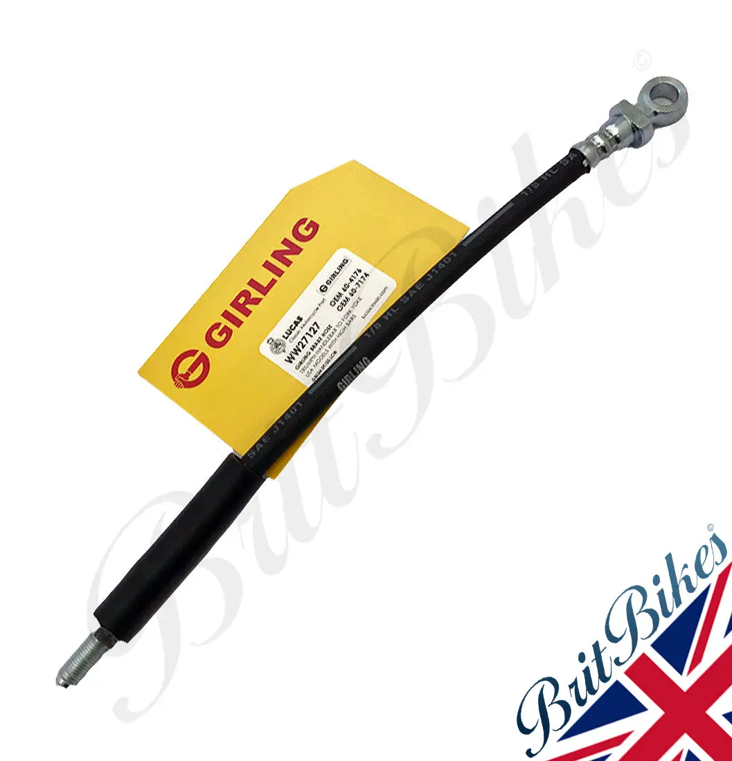 Genuine Girling Brake Hose - Triumph T140 T150 T160 High Bar Usa 60-4176 60-7174 1